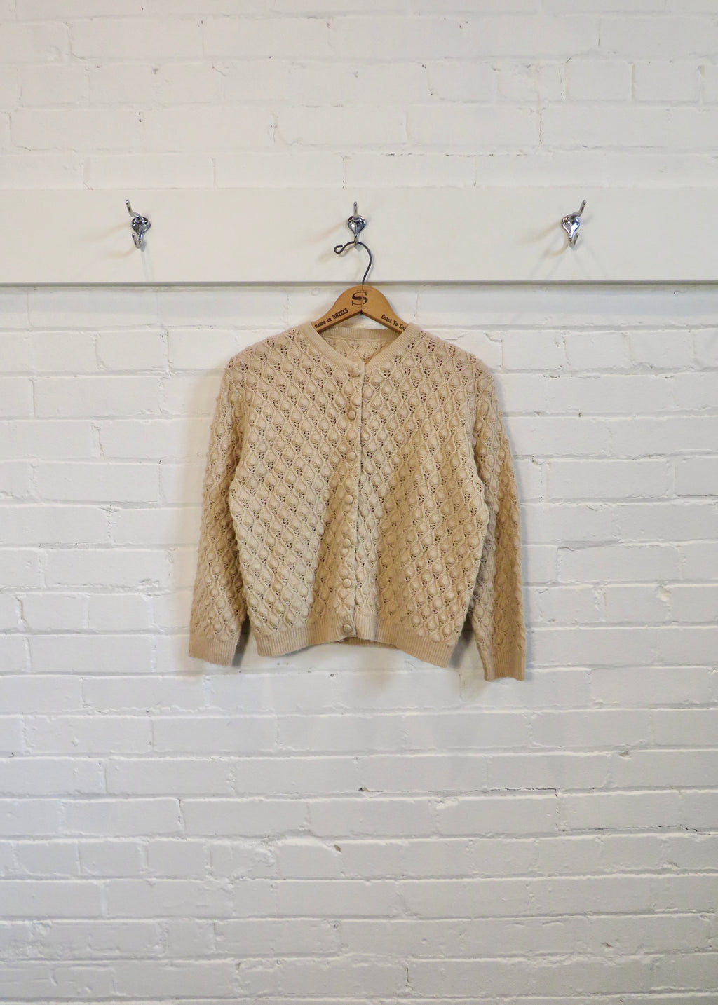 1950s Petite Popcorn Textured Cardigan