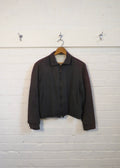 1950s Green/Grey Cropped Rayon Ricky Jacket