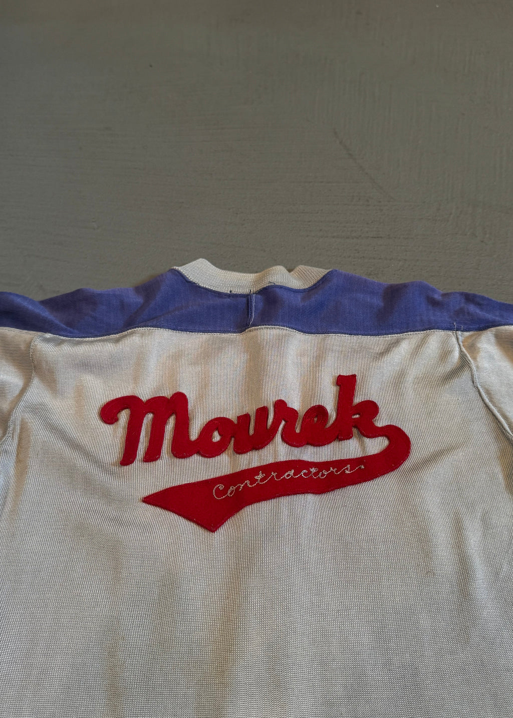 1950s Felt Letter Applique Cycling Jersey