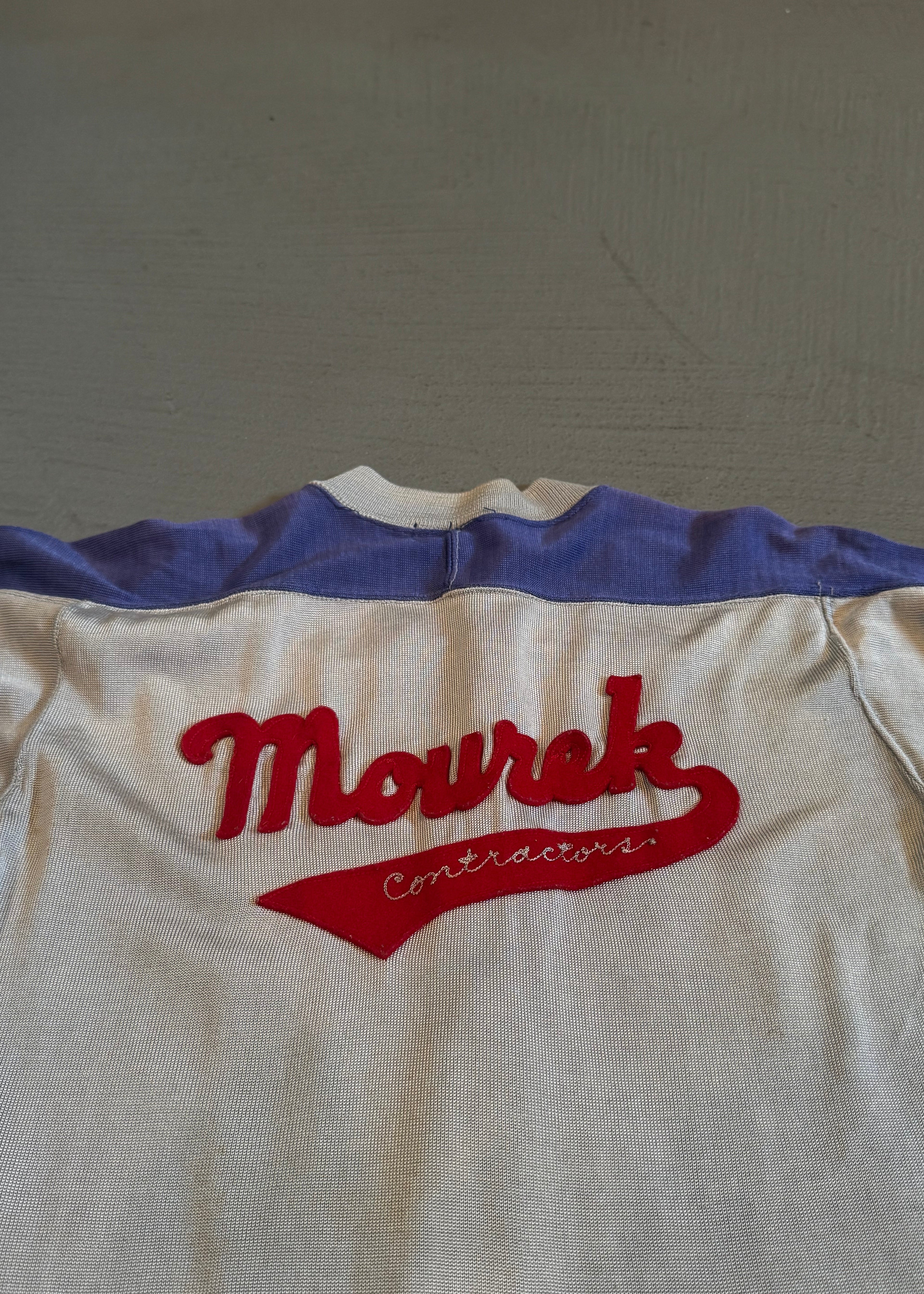 1950s Felt Letter Applique Cycling Jersey