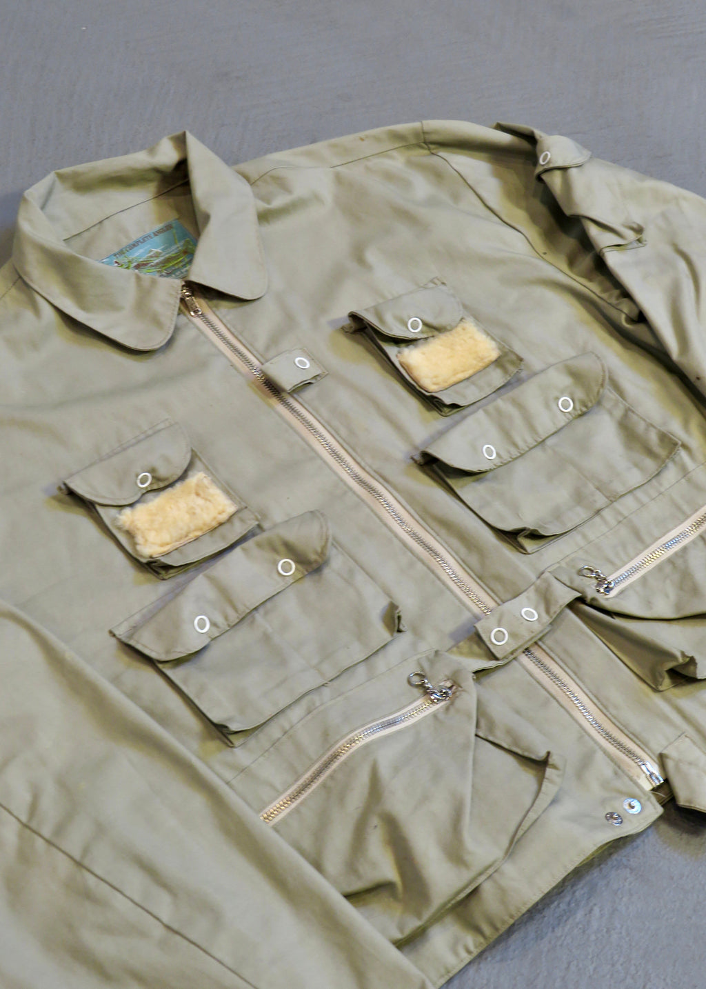 1960s Khaki Cropped Fly Fishing Jacket