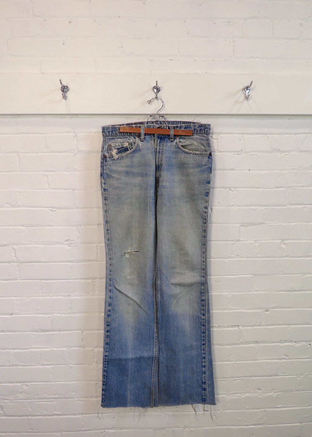 1990s Levi's 517 Raw Hem Flared Jeans