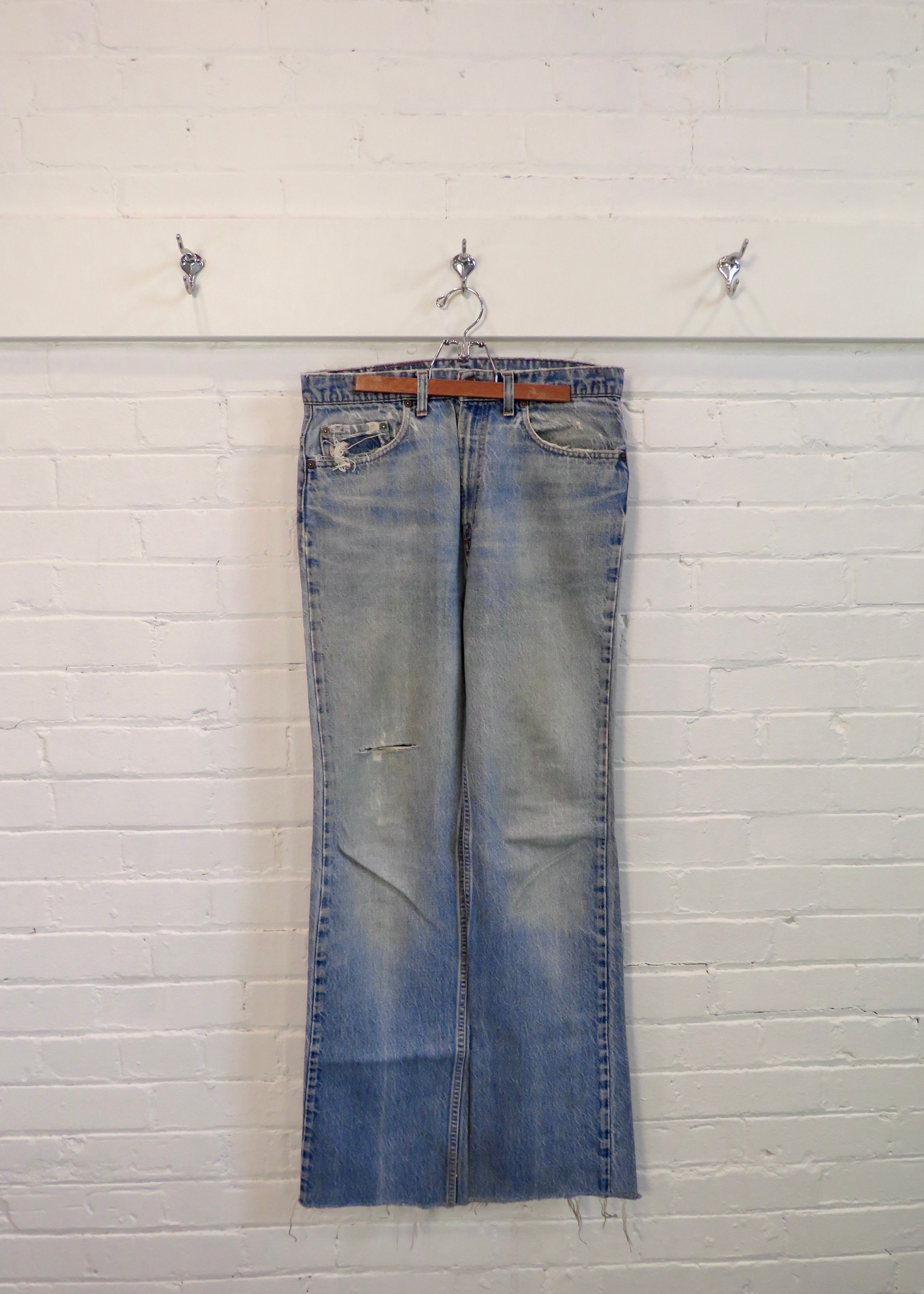 1990s Levi's 517 Raw Hem Flared Jeans
