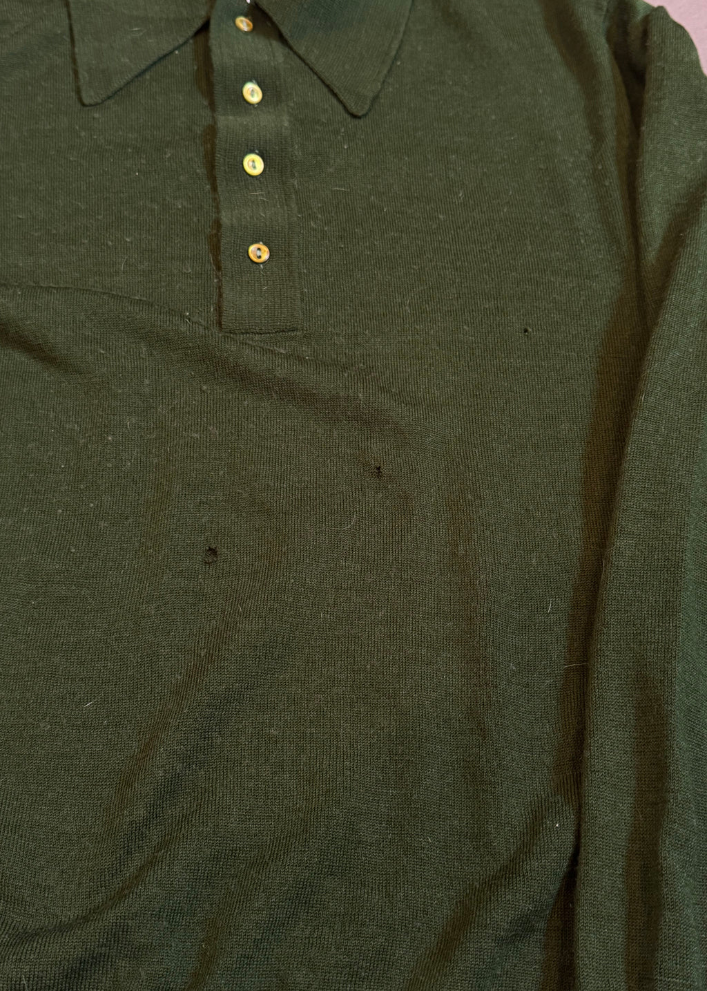 1960s Acrylic Blend Polo Sweater