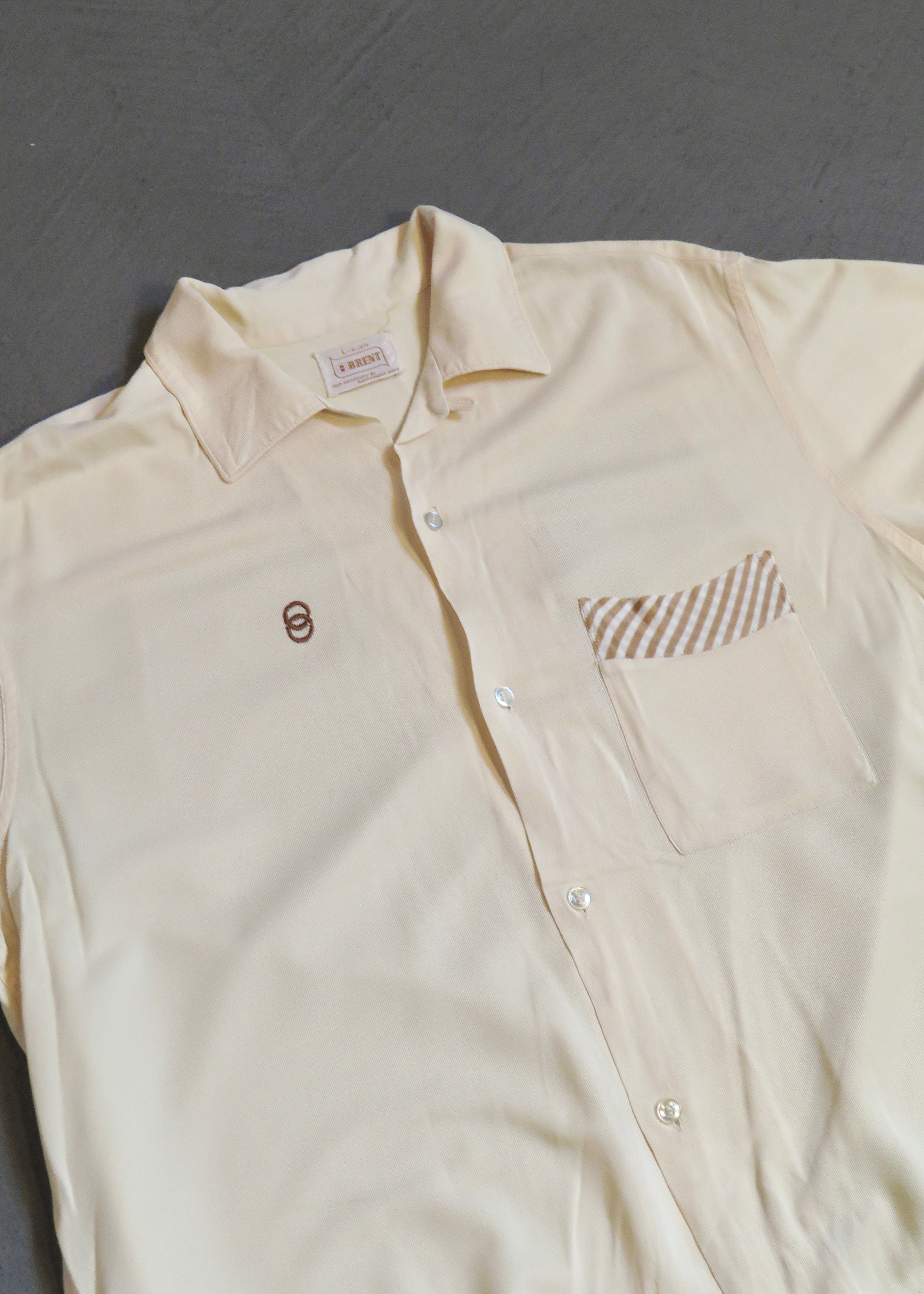1950s Pocket Accent Loop Collar Shirt | L