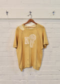 1960s Thrashed University of Kansas Short Sleeved Sweatshirt