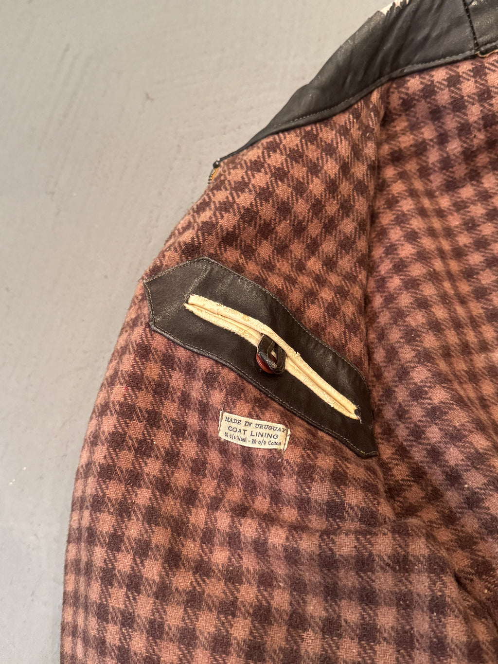1960s Wool Lined Black Leather Jacket