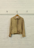 1950s Beige Thrashed Distressed Cropped Ricky Jacket