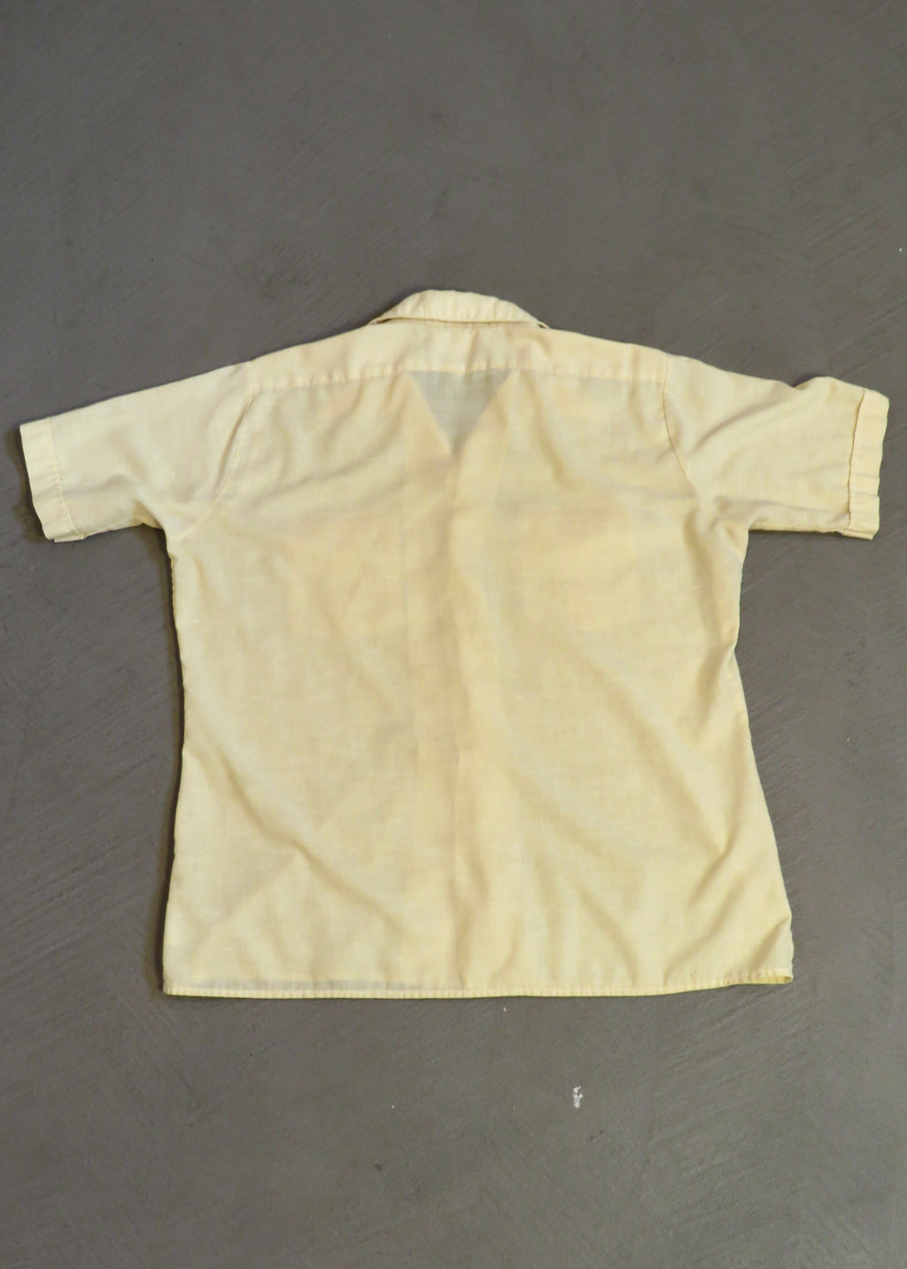1960s Ecru Textured Camp Collar Shirt