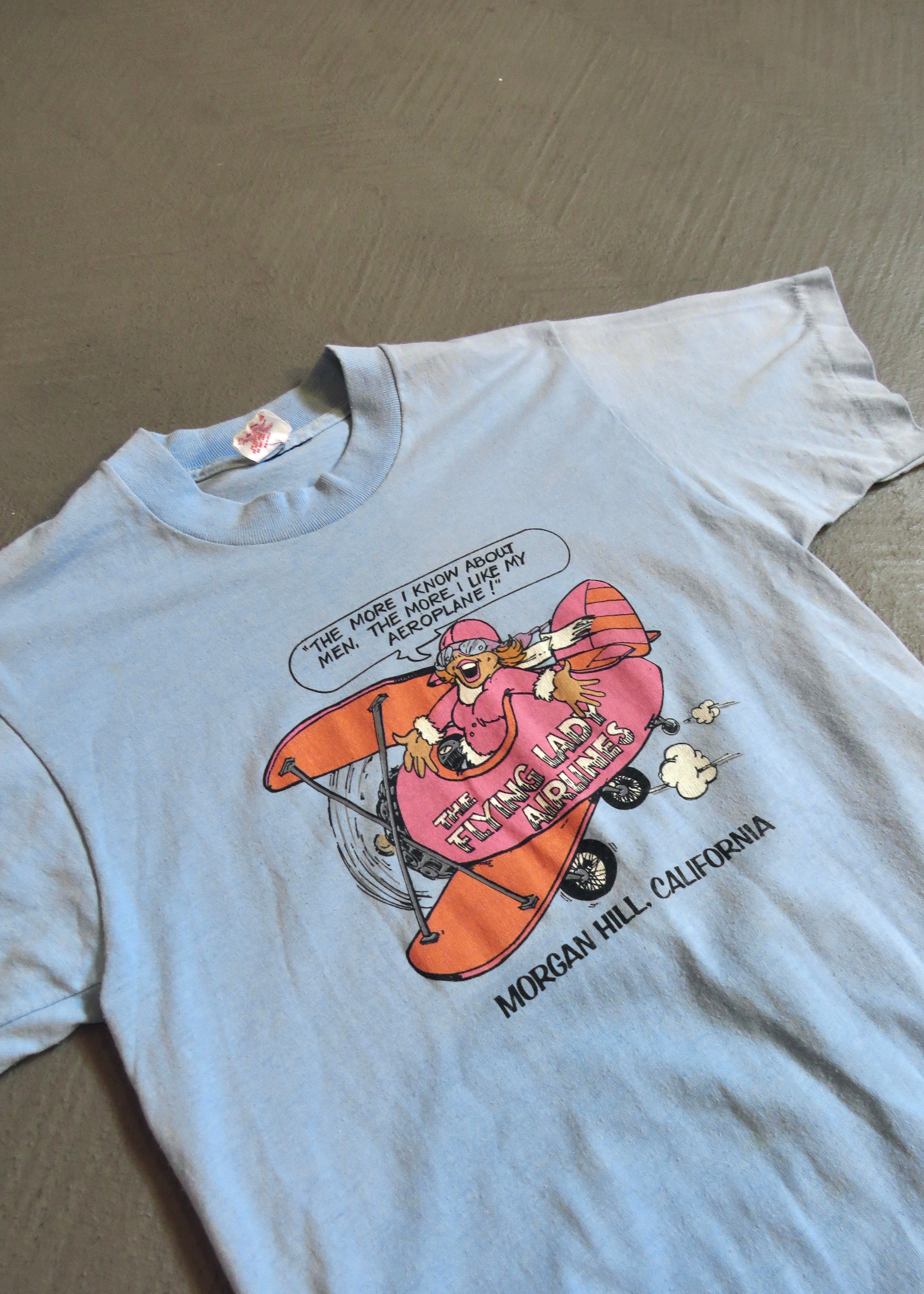 1980s Flying Lady Airlines T-Shirt | XS