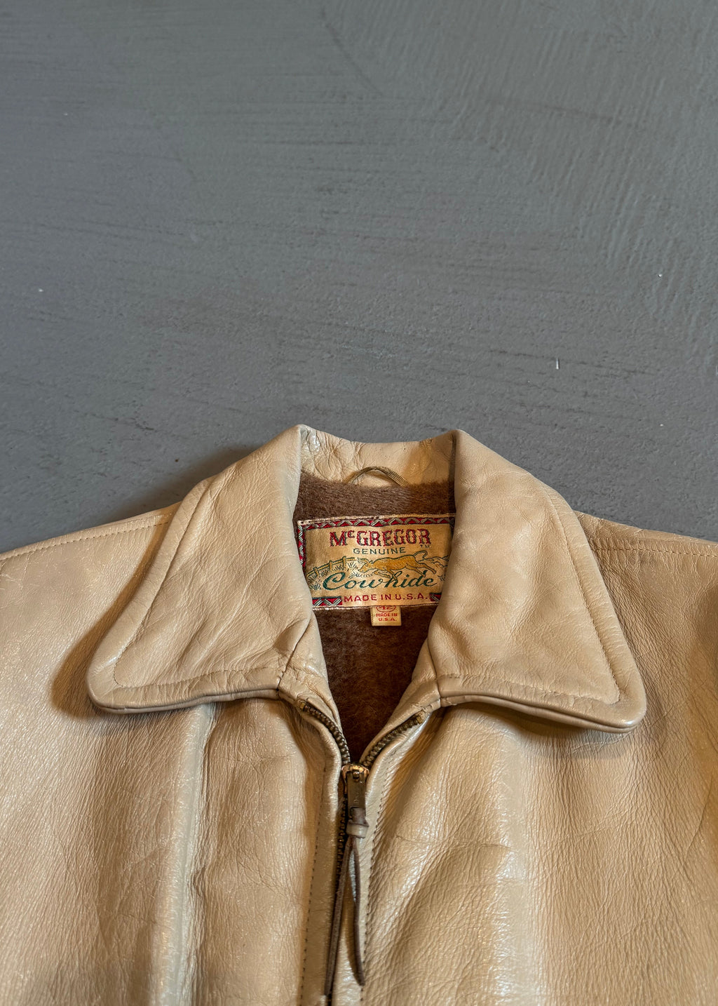 1950s McGregor Wool Lined Leather Jacket