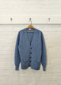 1960s Blue Shetland Wool Cardigan