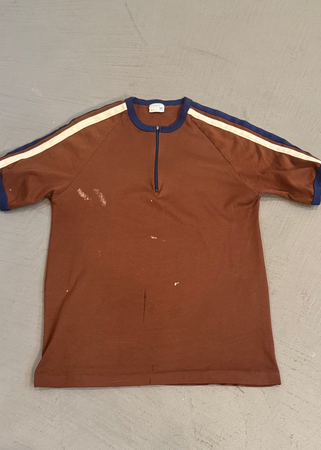 1970s Quarter Zip Ringer T-Shirt