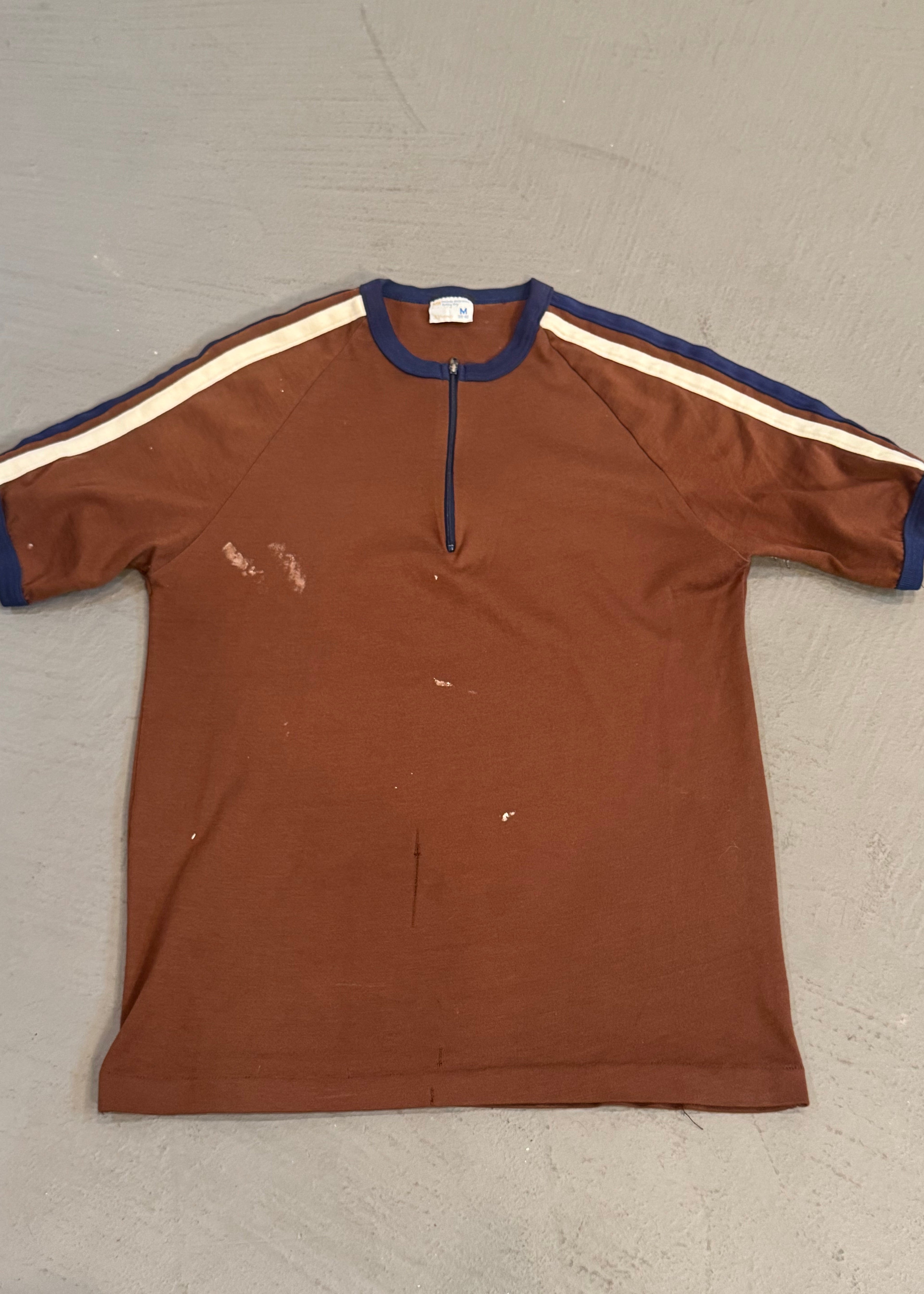 1970s Quarter Zip Ringer T-Shirt