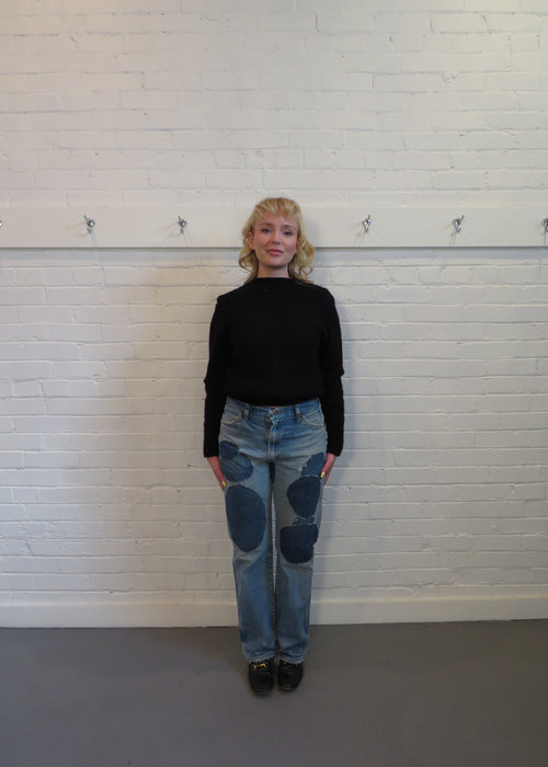 1950s Deadstock Petite Black Sweater
