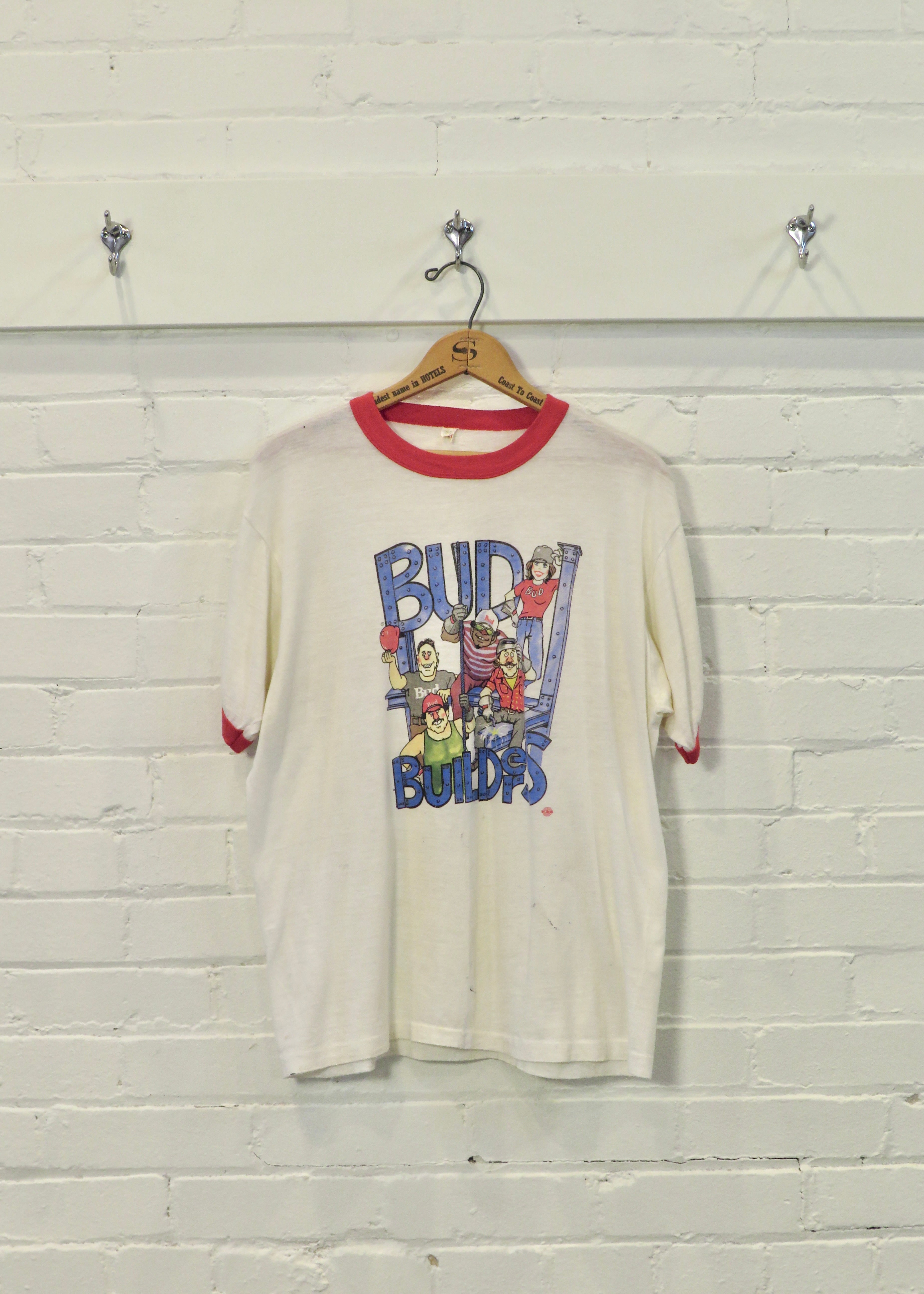 1980s Bud Builders Ringer T-Shirt