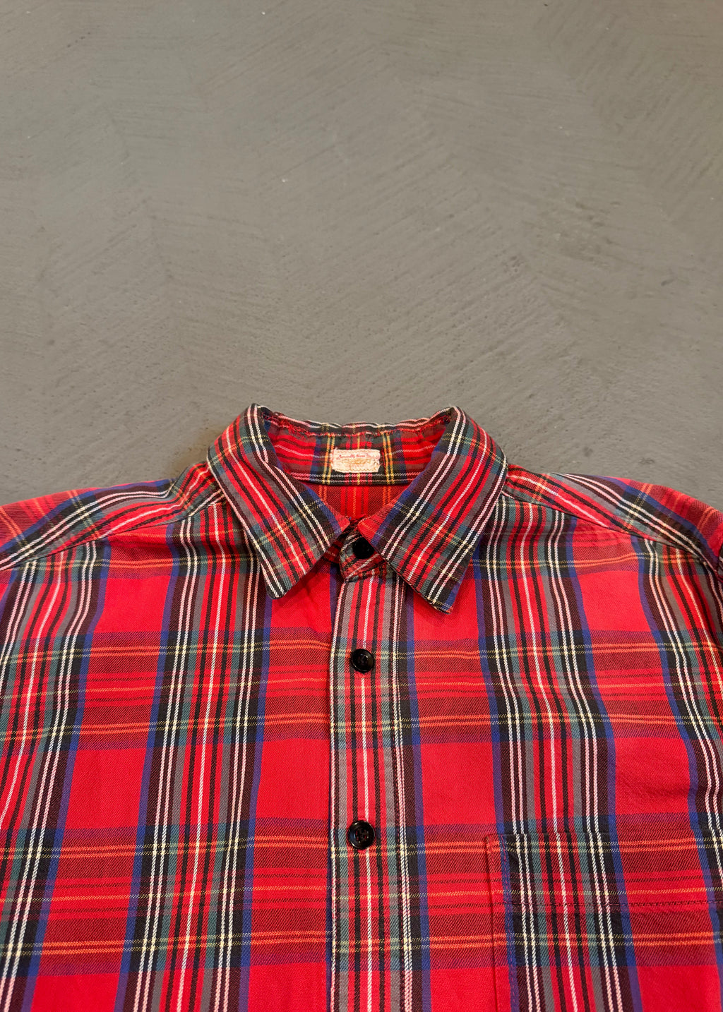 1960s Repaired Woven Cotton Flannel Shirt