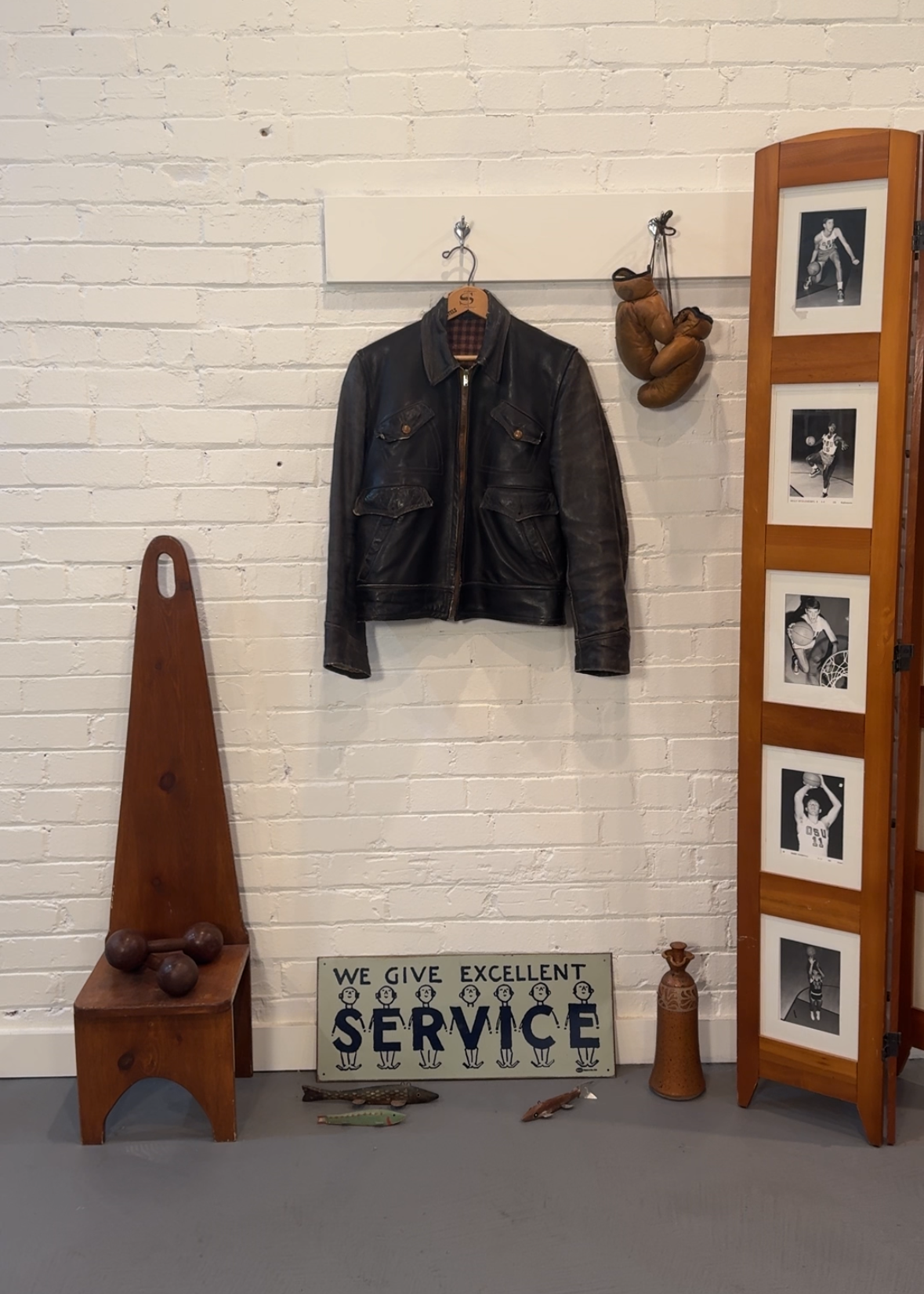 1960s Wool Lined Black Leather Jacket