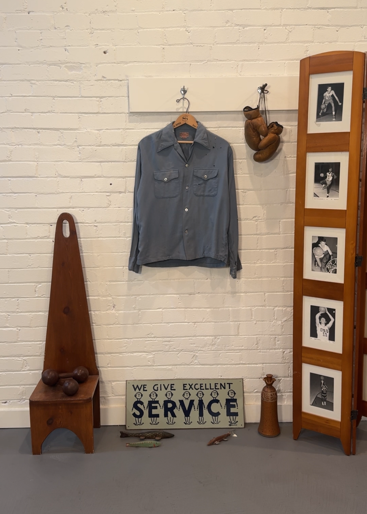 1940s Distressed Wool Cropped Overshirt