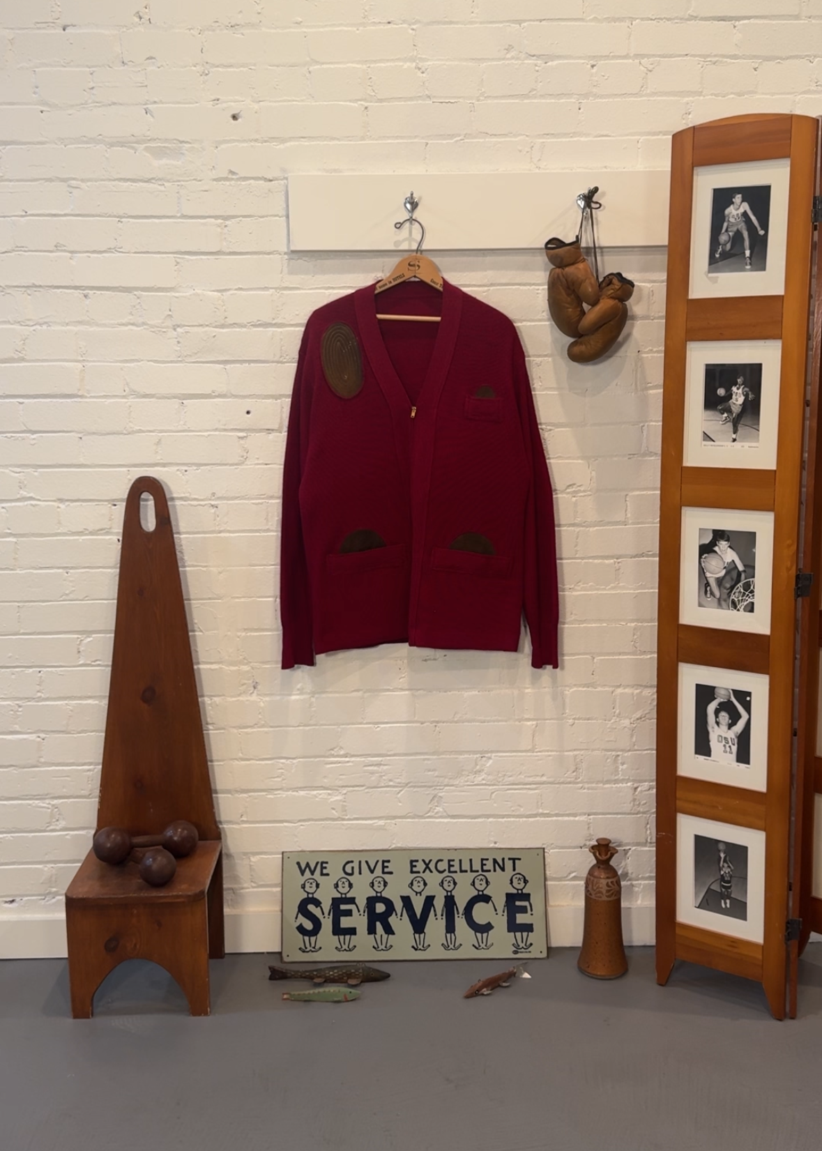 1960s Suede Accent Shooting Cardigan