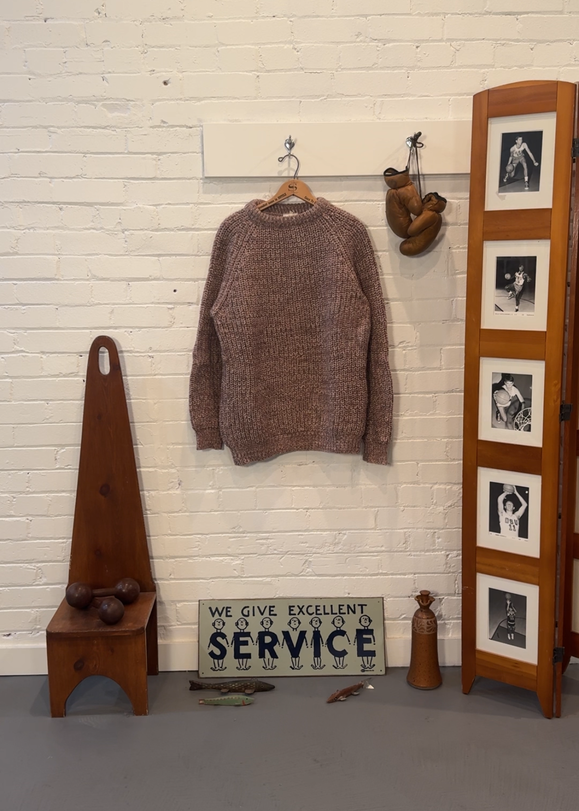 1980s British Chunky Marled Sweater