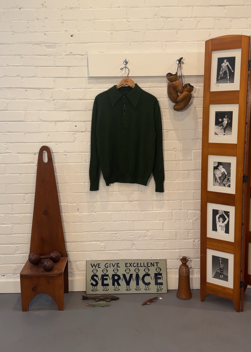 1960s Acrylic Blend Polo Sweater