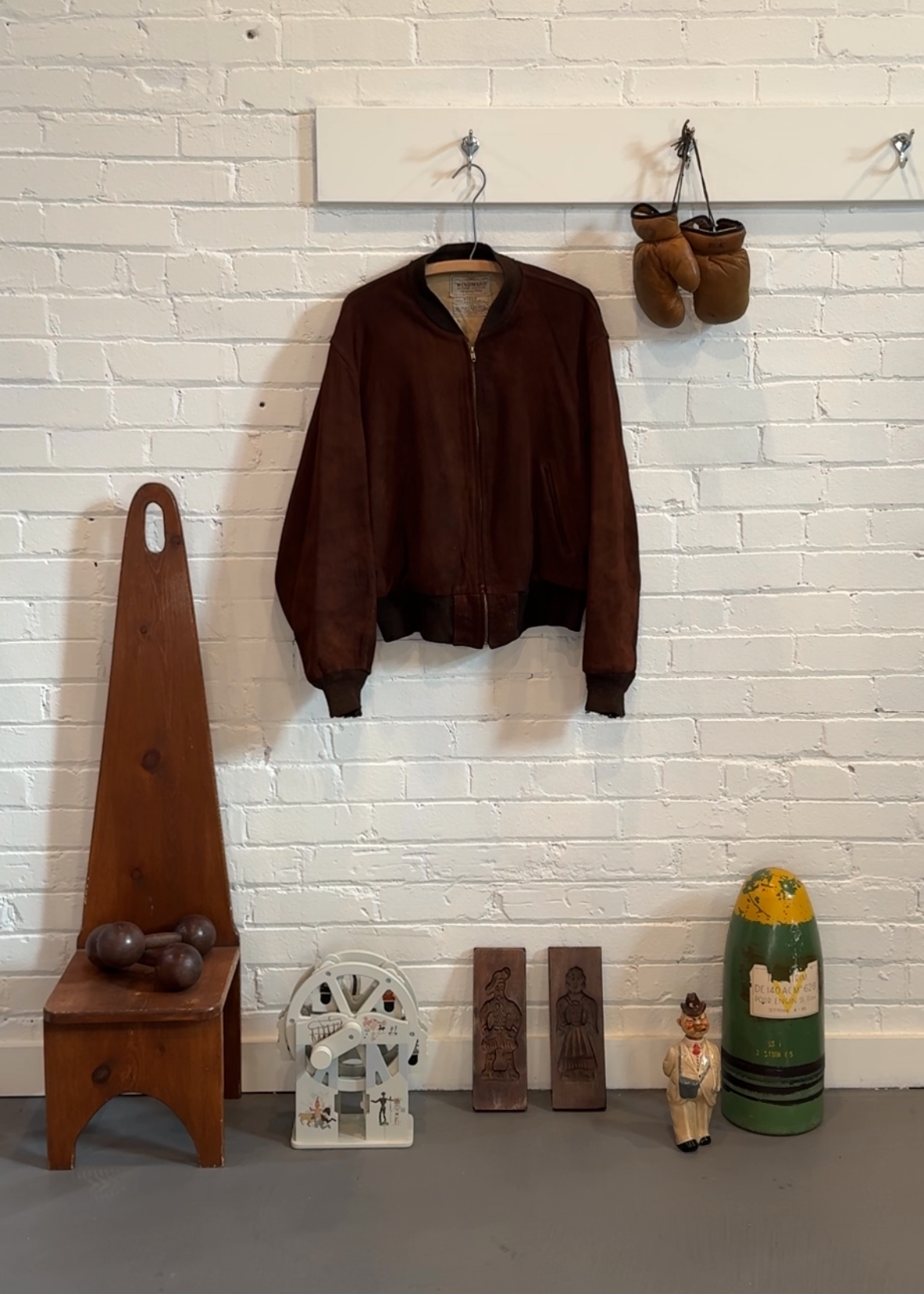 1950s Chocolate Suede Bomber Jacket