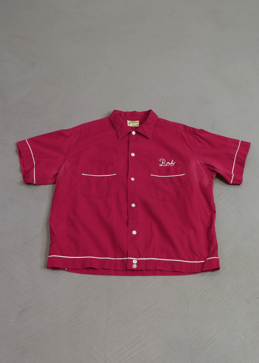 1960s Boxy Maroon Bowling Shirt