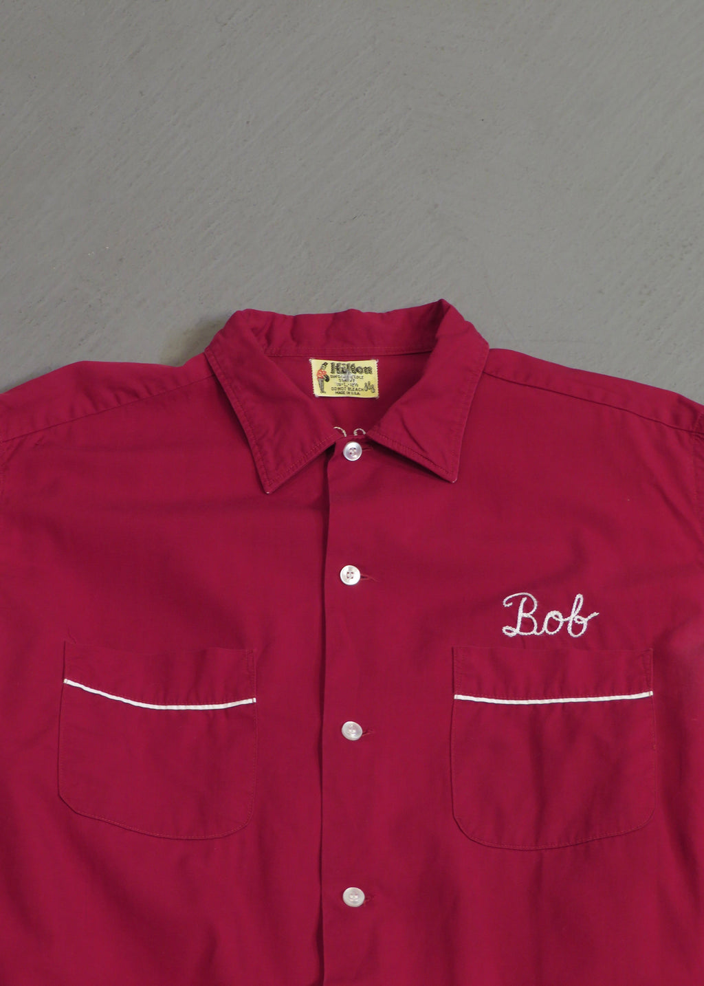 1960s Boxy Maroon Bowling Shirt