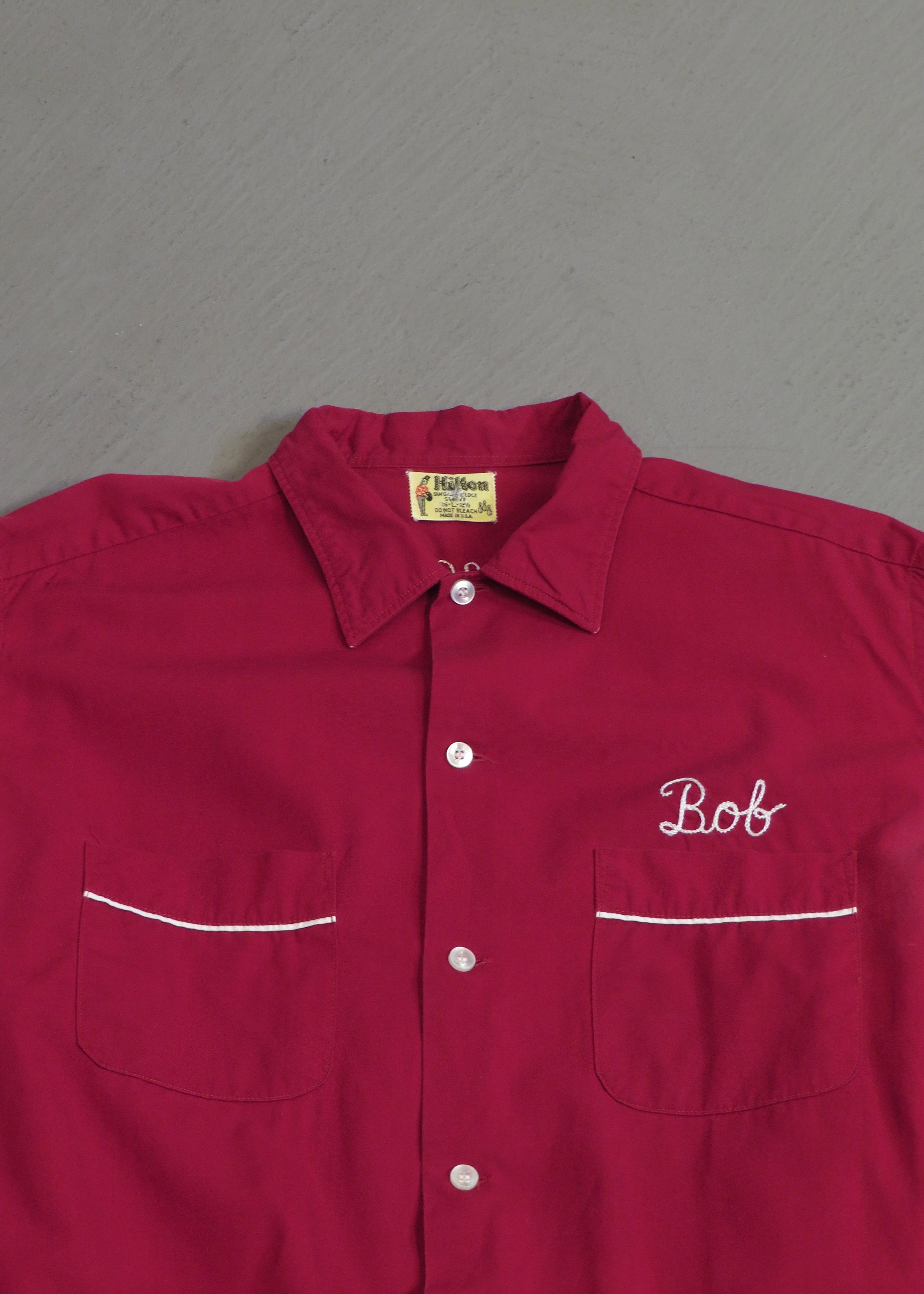 1960s Boxy Maroon Bowling Shirt