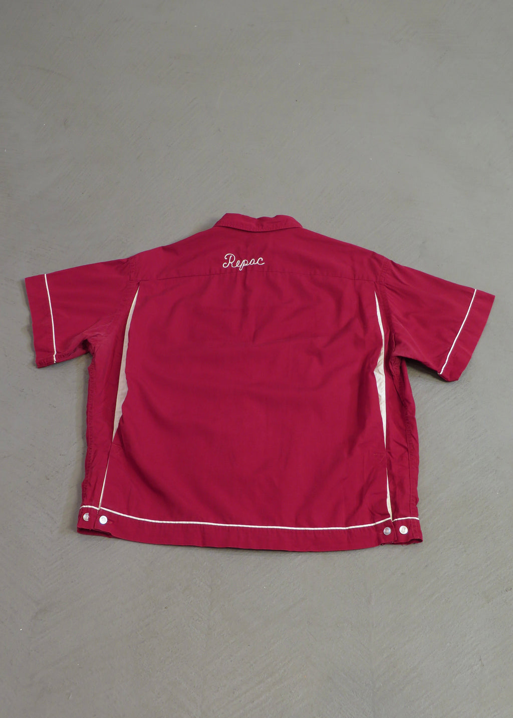 1960s Boxy Maroon Bowling Shirt
