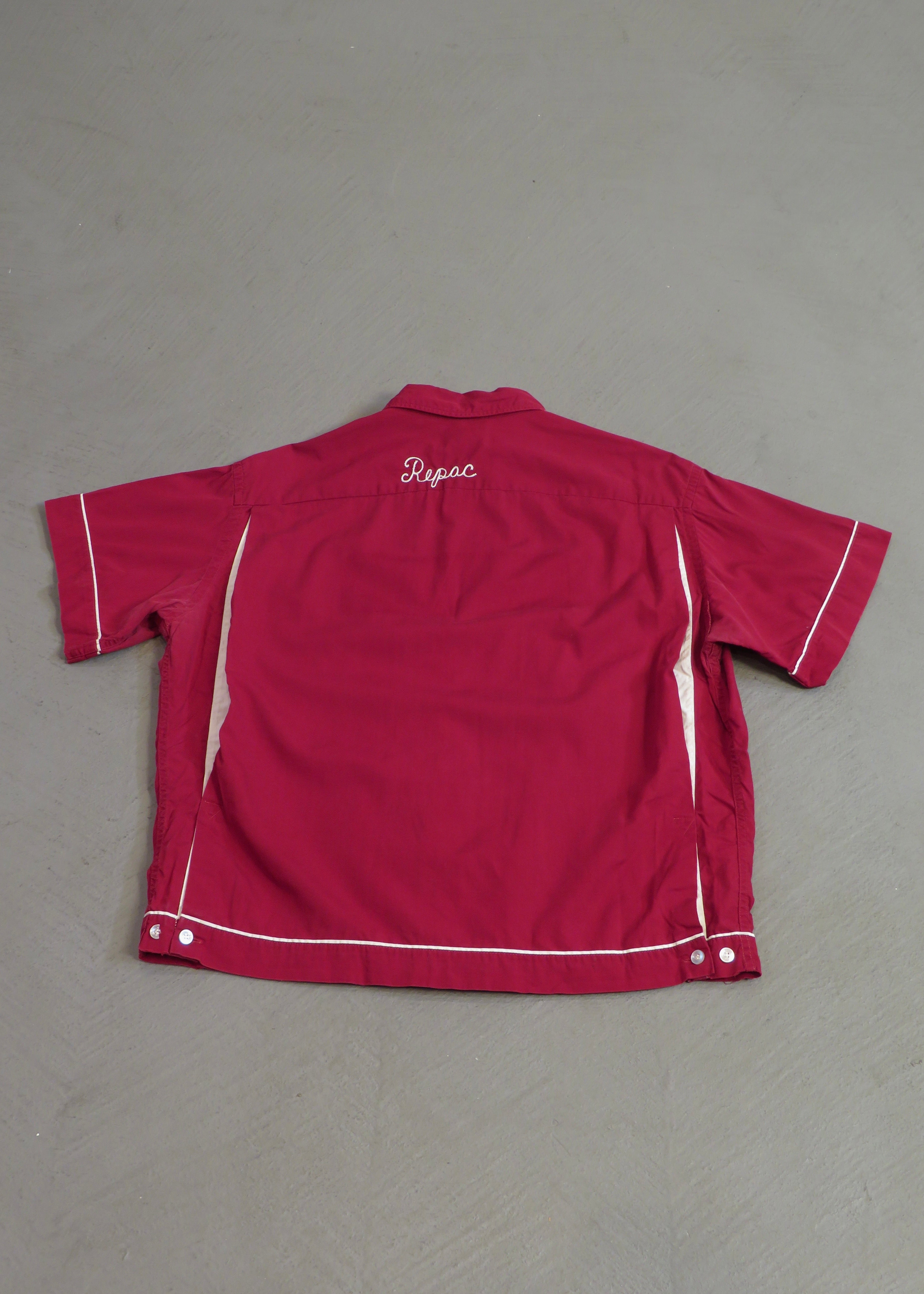1960s Boxy Maroon Bowling Shirt